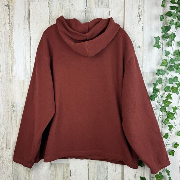 Woolrich Half Zip Fleece Hoodie Size large - Picture 2 of 7